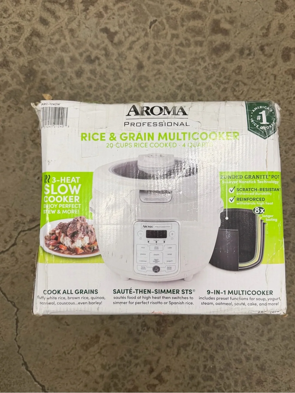 Aroma Professional Rice & Grain Multicooker - White